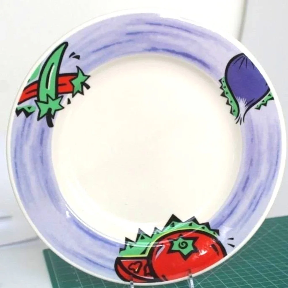 Syracuse‎ China Vegetable Pattern Dinner Plate Ceramic Lavender 12